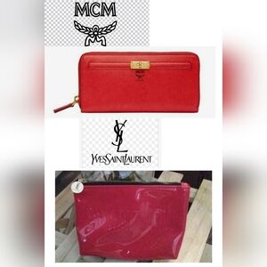 STACK RESERVED♥️ LIKE NEW MCM  ZIPPY WALLET & YSL COSMETIC POUCH